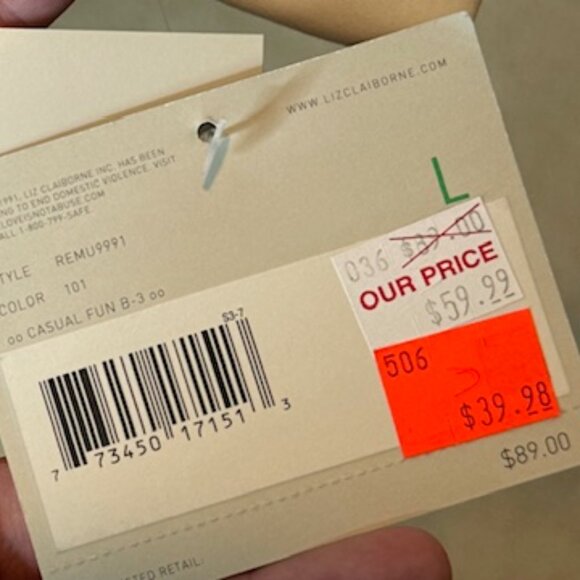 Liz Claiborne Carefree White Jacket, Size L NWT - Picture 4 of 6